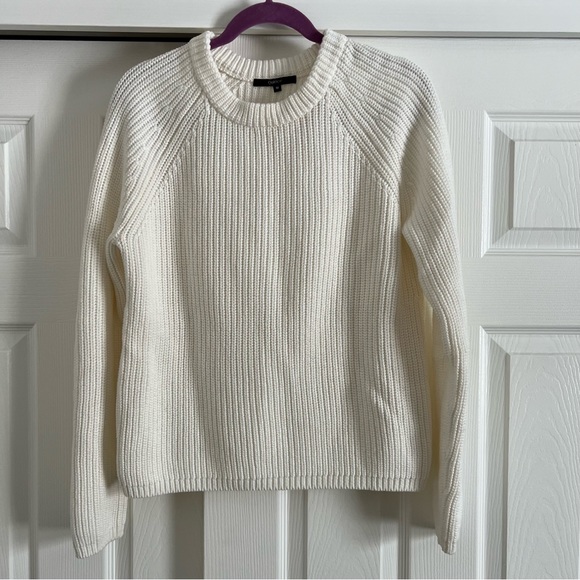 Quince Sweaters - Quince Organic cotton fisherman sweater. Ivory. M.